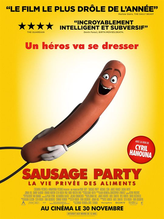 Cinematogrill sausage party film sortie